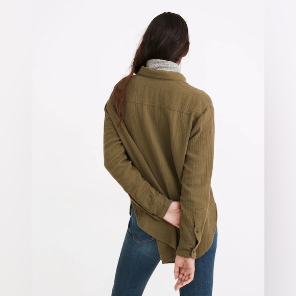 Madewell Lightspun Flap-Pocket Oversized Ex-Boyfriend Shirt - Picture 3 of 10
